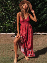 Floral Maxi Elegant Spaghetti Strap Boho Dress